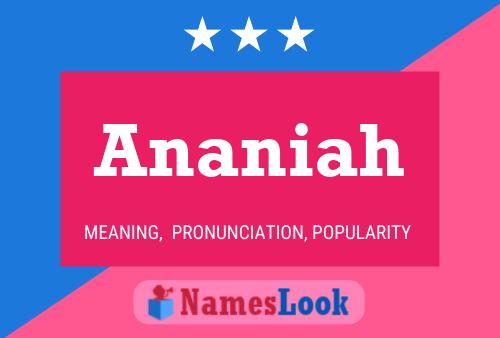 Ananiah Name Poster