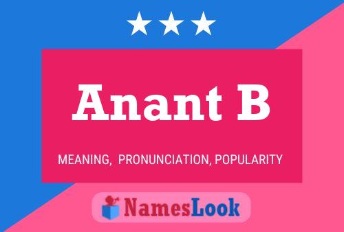 Anant B Name Poster