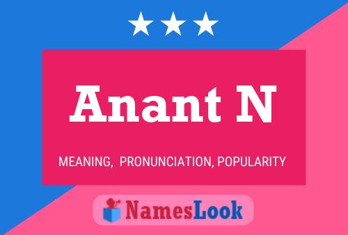 Anant N Name Poster