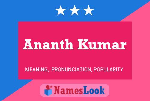 Ananth Kumar Name Poster