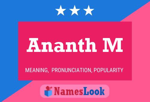 Ananth M Name Poster