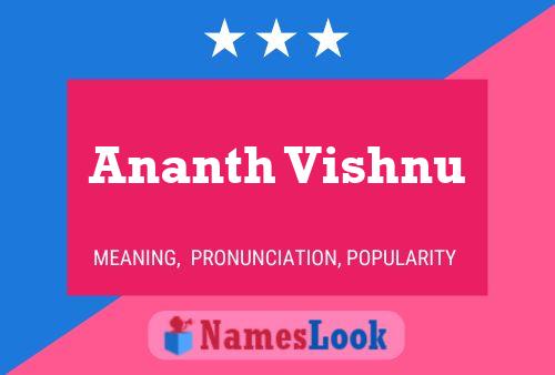 Ananth Vishnu Name Poster