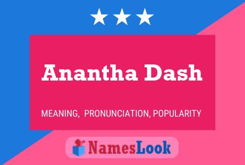 Anantha Dash Name Poster