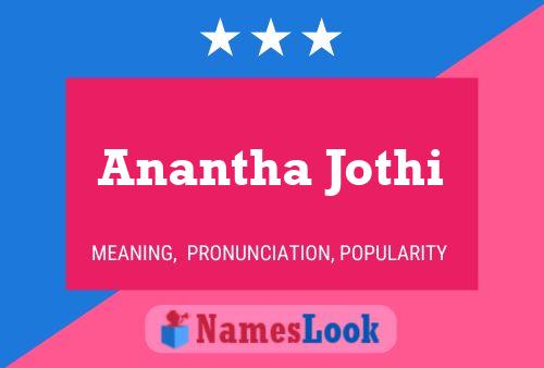 Anantha Jothi Name Poster