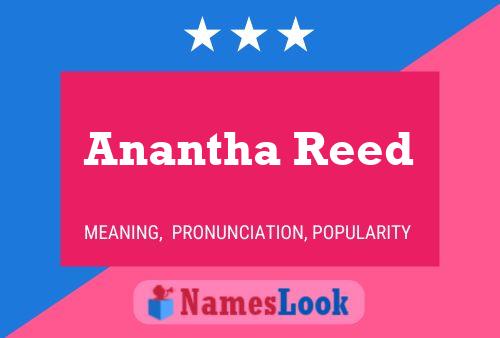 Anantha Reed Name Poster