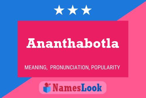 Ananthabotla Name Poster