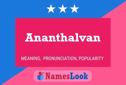 Ananthalvan Name Poster