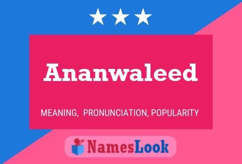 Ananwaleed Name Poster