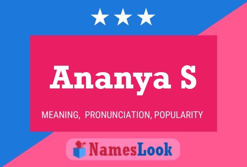 Ananya S Name Poster