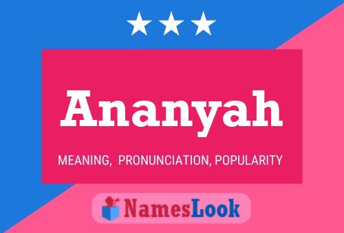 Ananyah Name Poster