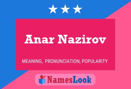 Anar Nazirov Name Poster