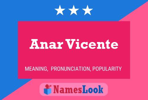 Anar Vicente Name Poster