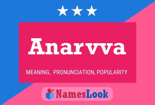 Anarvva Name Poster