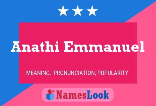 Anathi Emmanuel Name Poster