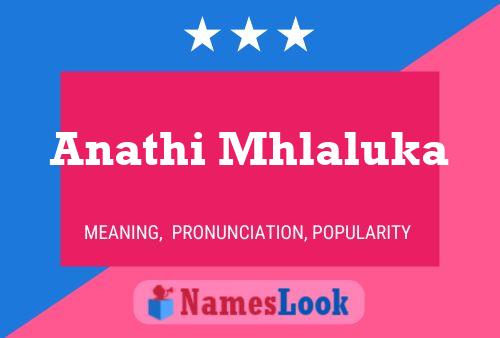 Anathi Mhlaluka Name Poster