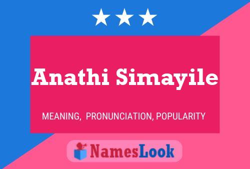 Anathi Simayile Name Poster