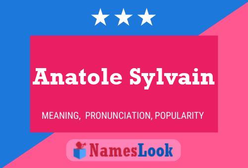 Anatole Sylvain Name Poster