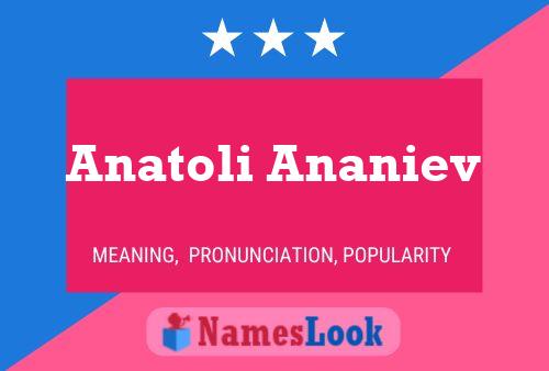 Anatoli Ananiev Name Poster