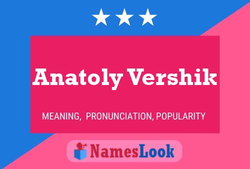 Anatoly Vershik Name Poster