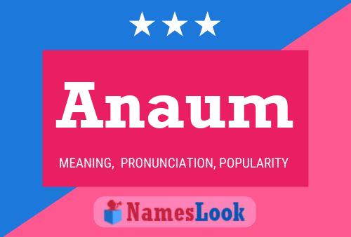 Anaum Name Poster