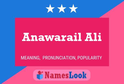 Anawarail Ali Name Poster