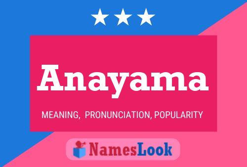 Anayama Name Poster