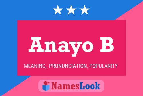 Anayo B Name Poster