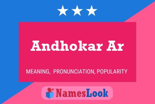 Andhokar Ar Name Poster