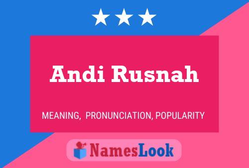 Andi Rusnah Name Poster