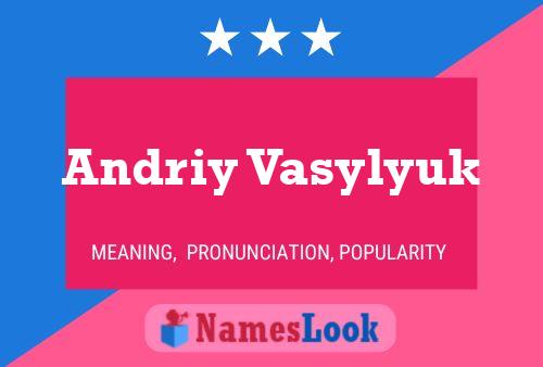 Andriy Vasylyuk Name Poster