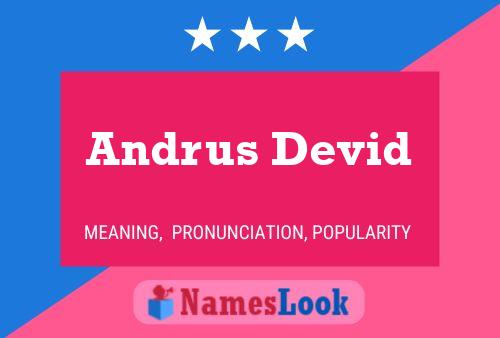 Andrus Devid Name Poster