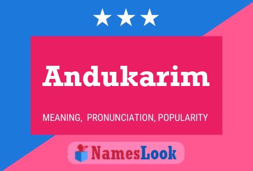 Andukarim Name Poster