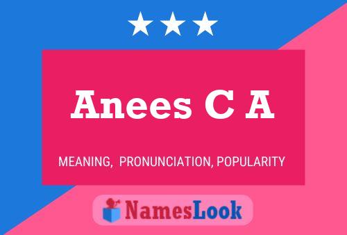 Anees C A Name Poster