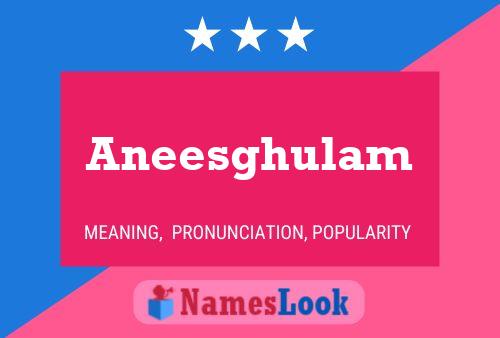 Aneesghulam Name Poster