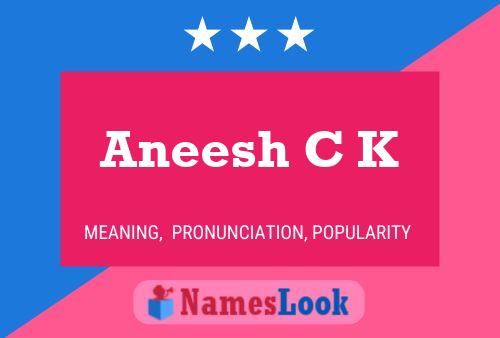 Aneesh C K Name Poster