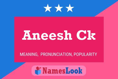 Aneesh Ck Name Poster