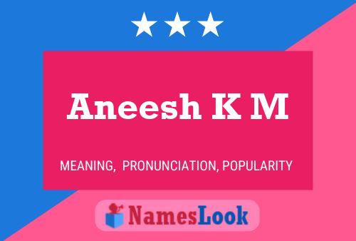 Aneesh K M Name Poster