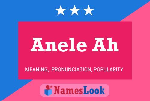 Anele Ah Name Poster