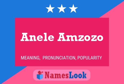 Anele Amzozo Name Poster