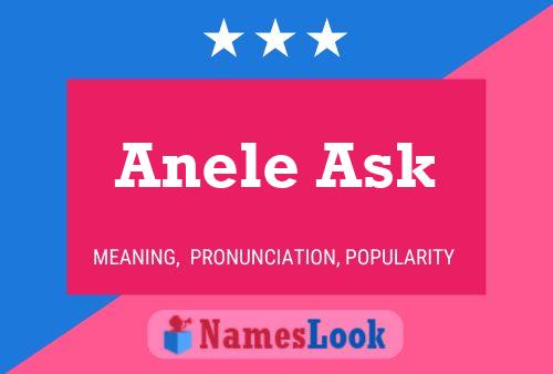 Anele Ask Name Poster