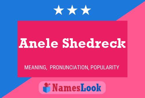 Anele Shedreck Name Poster