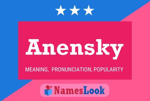 Anensky Name Poster