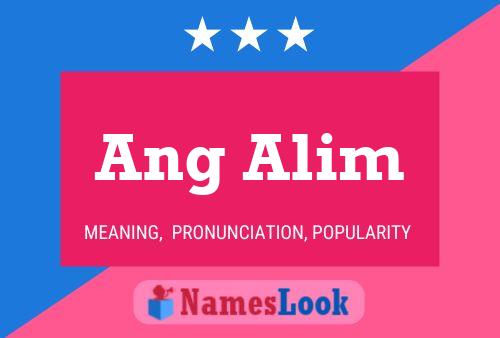 Ang Alim Name Poster