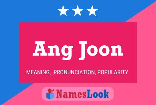 Ang Joon Name Poster