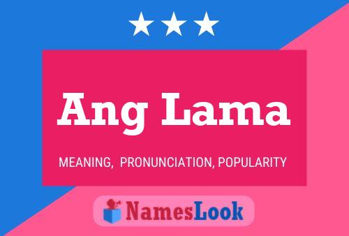 Ang Lama Name Poster