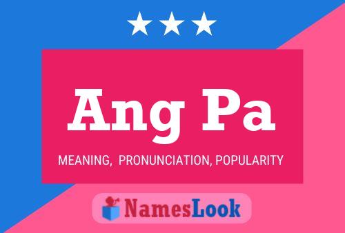 Ang Pa Name Poster