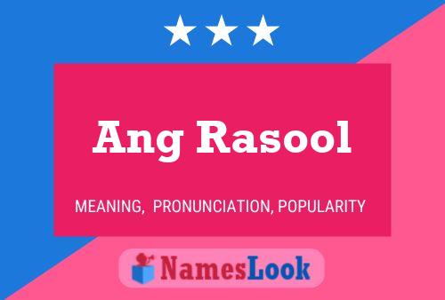 Ang Rasool Name Poster