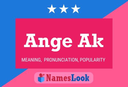 Ange Ak Name Poster