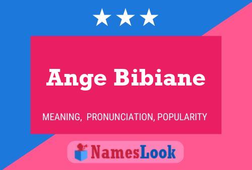 Ange Bibiane Name Poster