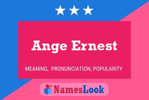 Ange Ernest Name Poster